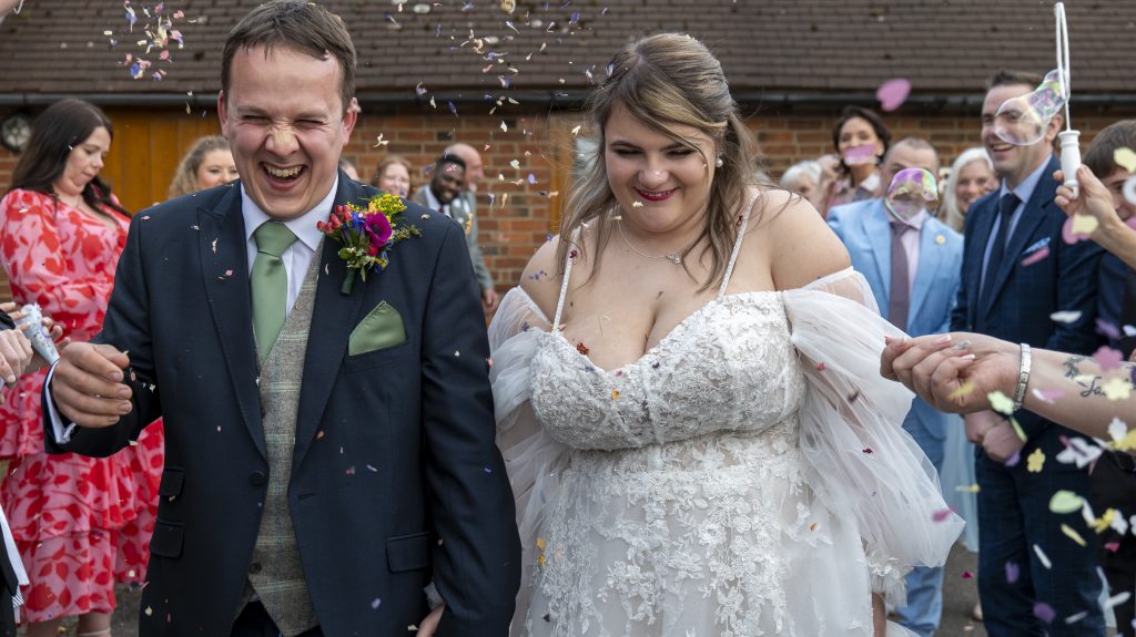 Bride and groom confetti